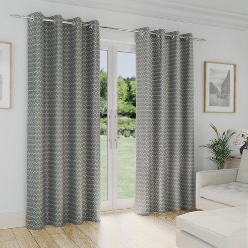 Aspen Eyelet, Grey - Ready Made Curtains - Image 3